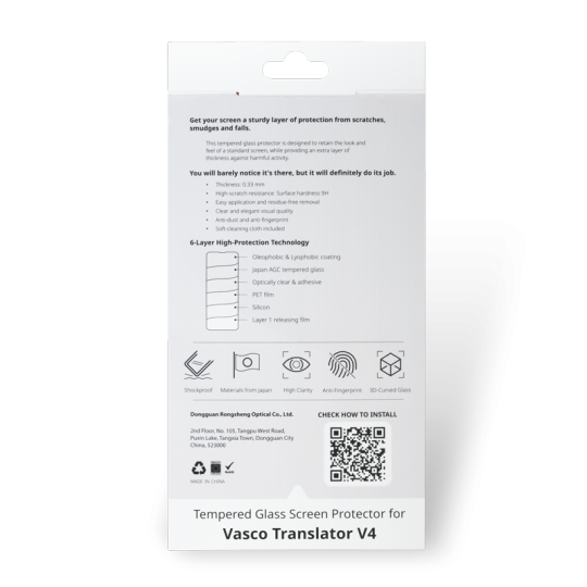 Ochranné sklo pro Vasco Translator V4