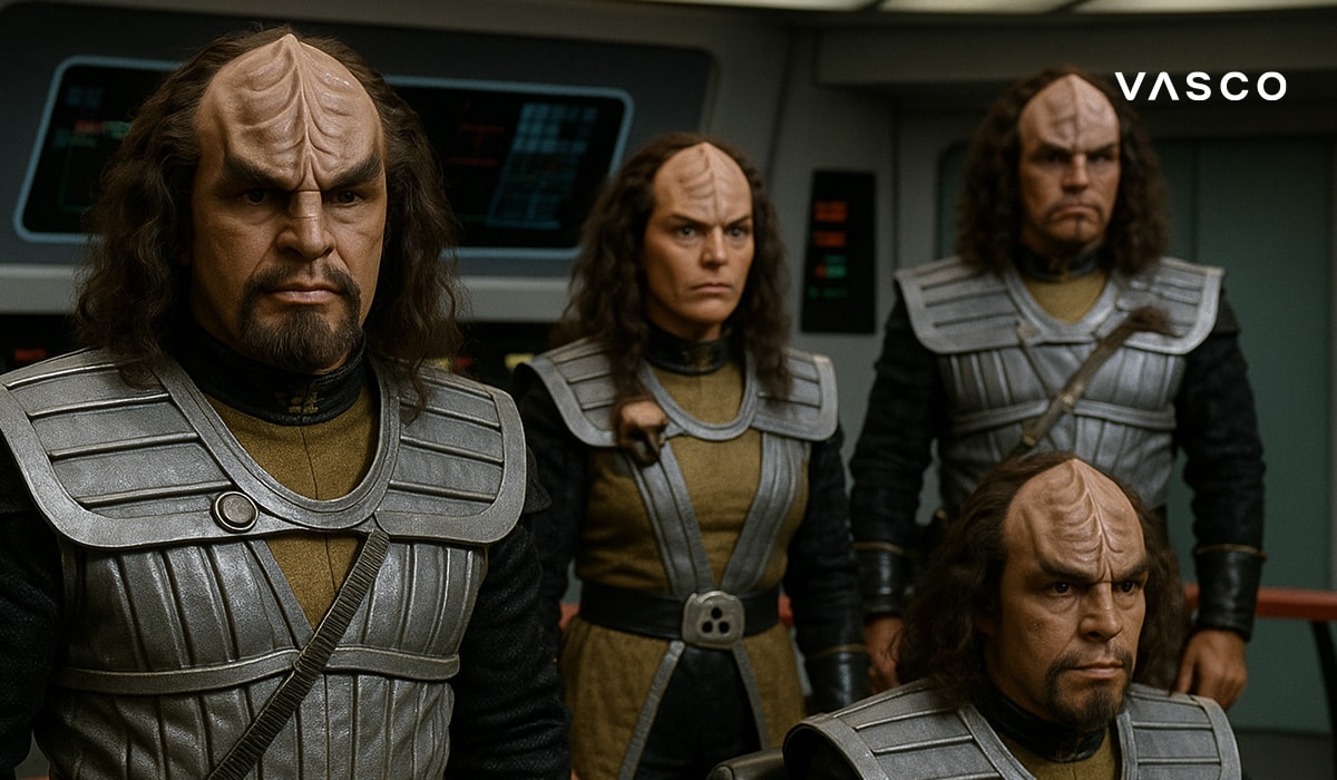 Skupina válečníků ve stříbrných brněních