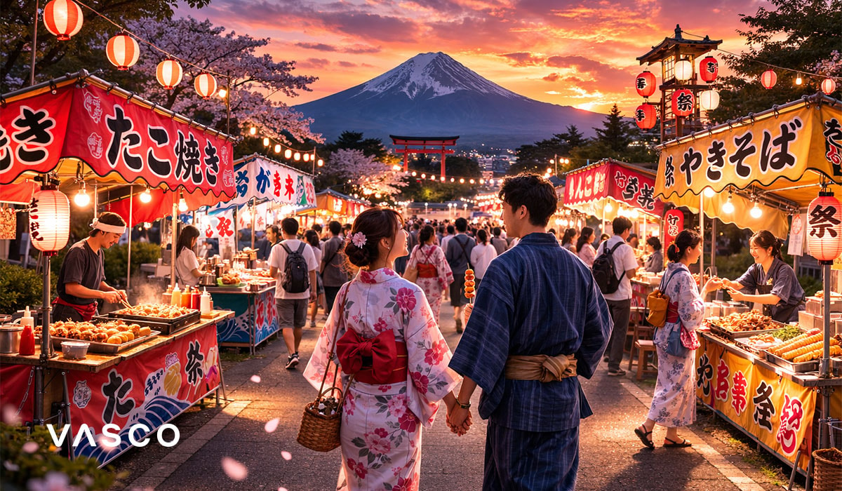 Pouliční jídlo v Japonsku.